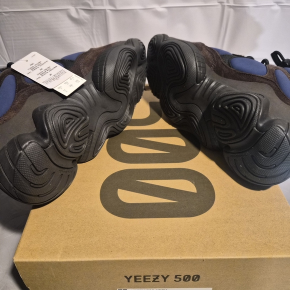 Adidas Yeezy 500 High Sneakers - Black and Blue Size 11 New In Box - Picture 6 of 6